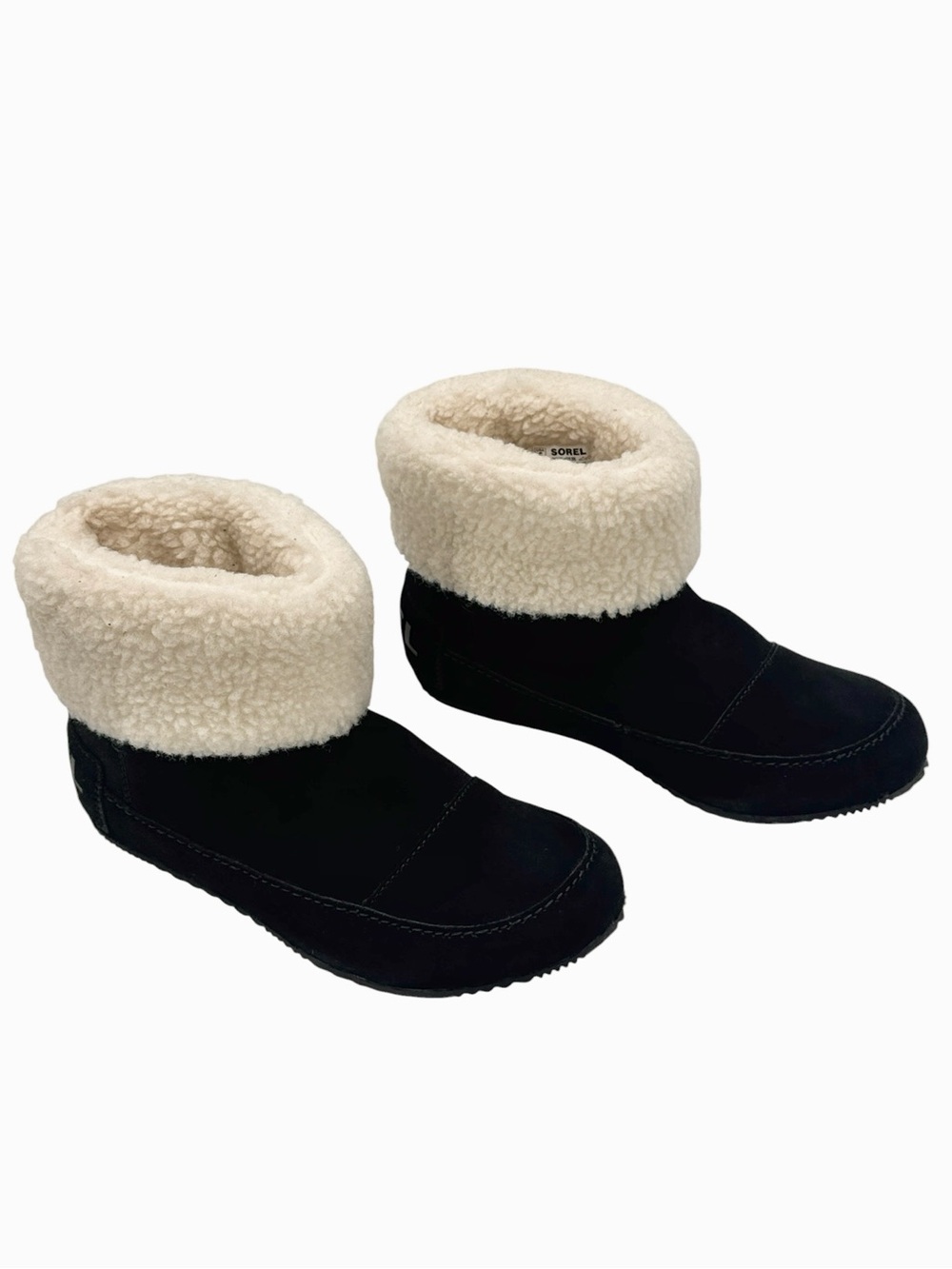 Sorel Women’s Go Stumptown Faux Fur Lined Black Booties Size 5